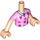 LEGO Paisley (Bright Pink Shirt with Coral/Dark Pink Hearts) Friends Torso (73141 / 92456)