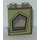 LEGO Panel 1 x 2 x 2 with Black Pentagonal Window on Olive Green Background Sticker with Side Supports, Hollow Studs (6268)