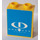 LEGO Paneel 1 x 2 x 2 met Gravity Games logo Wit Aan Blauw Sticker zonder zijsteunen, holle noppen (4864)