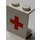 LEGO Panel 1 x 2 x 2 mit rot Kreuz ohne seitliche Stützen, solide Bolzen (4864)