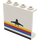 LEGO Panel 1 x 4 x 3 with Airplane and Multicolor Lines Sticker without Side Supports, Solid Studs (4215)