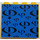 LEGO Panel 1 x 4 x 3 with Gravity Games Logo Repeating Black on Blue Sticker without Side Supports, Hollow Studs (4215)