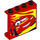 LEGO Panel 1 x 4 x 3 mit Lightning McQueen und Gelb flames mit Seitenstützen, Hohlbolzen (33895 / 60581)