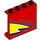 LEGO Paneel 1 x 4 x 3 met Lightning McQueen Geel flash Einde met zijsteunen, holle noppen (33890 / 60581)