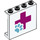LEGO Panel 1 x 4 x 3 mit Pink + mit light Blau paw print mit Seitenstützen, Hohlbolzen (26347 / 60581)