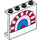 LEGO Panneau 1 x 4 x 3 avec tunnel avec pink et rouge Arche
 stones avec supports latéraux, tenons creux (29666 / 60581)