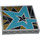 LEGO Panel 1 x 6 x 5 with Light Blue Star on Silver and Gold Background Left From set 41106 Sticker (59349)