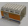 LEGO Panneau 6 x 8 x 4 Fuselage avec Sliding Porte, Bleu Stripe, Orange Surface (42604)