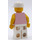 LEGO Paradisa Mujer con Rosa Parte superior, Blanco Piernas y Blanco Sombrero Minifigura