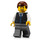 LEGO Passagier / Businessman met Zwart Vest, Striped Tie Minifiguur