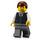 LEGO Passenger / Businessman mit Schwarz Vest, Striped Tie Minifigur
