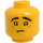 LEGO Patient with Black Hair Minifigure Head (Recessed Solid Stud) (3626 / 38736)