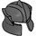 LEGO Perle dunkelgrau Angled Helm mit Cheek Protection (48493 / 53612)