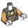 LEGO Gris foncé nacré Astronaut - Pearl Gold Espacer Suit Minifig Torse (973 / 76382)