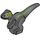 LEGO Pearl Dark Gray Baby Raptor with Lime Stripes (37829 / 57480)