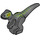 LEGO Perle dunkelgrau Baby Raptor mit Lime Streifen (37829 / 57480)