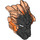 LEGO Parelmoer Donkergrijs Bionicle Masker met Transparant Neon Oranje Rug (24164)