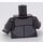 LEGO Pearl Dark Gray Black Knight/Mr. Wickles Minifig Torso (973 / 76382)