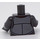 LEGO Parelmoer Donkergrijs Zwart Knight/Mr. Wickles Minifig Torso (973 / 76382)