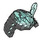 LEGO Pearl Dark Gray Blizzard Samurai Helmet with Transparent Light Blue Crystal Horns (41153)