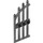 LEGO Parelmoer donkergrijs Deur 1 x 4 x 9 Arched Gate met Bars (42448)