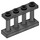 LEGO Parelmoer donkergrijs Schutting Spindled 1 x 4 x 2 met 4 bovenkantnoppen (15332)