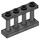 LEGO Pearl Dark Gray Fence Spindled 1 x 4 x 2 with 4 Top Studs (15332)