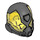 LEGO Pearl Dark Gray Helmet with Bug Pattern on Transparent Yellow Visor  (24021)