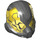 LEGO Perle dunkelgrau Helm mit Bug Muster auf Transparent Gelb Visier  (24021)