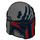 LEGO Pearl Dark Gray Helmet with Sides Holes with Dark Red Visor and Black Handprint (14499 / 87610)