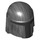 LEGO Perle dunkelgrau Helm mit Sides Löcher mit Mandalorian Schwarz Abschnitt (64220 / 105748)