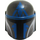 LEGO Pearl Dark Gray Helmet with Sides Holes with Mandalorian Loyalist Blue Pattern (78755 / 87610)