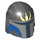 LEGO Perle dunkelgrau Helm mit Sides Löcher mit Pre Vizsla Blau Muster (10967 / 87610)