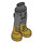 LEGO Pearl Dark Gray Hip with Pants with Gold Boots (35642)