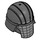 LEGO Pearl Dark Gray Knight of Ren Helmet with Silver Grid (66754)