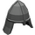 LEGO Pearl Dark Gray Knights Helmet with Neck Protector (3844 / 15606)