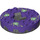 LEGO Perle dunkelgrau Ninjago Spinner mit Dark Purple oben und Weiß Venomari (98354)