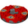 LEGO Parelmoer Donkergrijs Ninjago Spinner met Rood Top en Zwart en Rood Fangpyre (98354)