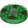 LEGO Perle dunkelgrau Ninjago Spinner mit Transparent Green oben und Orange Spots (98354)