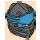 LEGO Pearl Dark Gray Ninjago Wrap with Dark Azure Headband (40925)