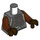 LEGO Perle dunkelgrau Orc (Fleisch) mit Helm Minifigur Torso (973 / 76382)