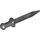 LEGO Pearl Dark Gray Roman Short Sword with Thin Crossguard (95673)