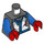 LEGO Pearl Dark Gray Soldier: 76 Minifig Torso (76382)