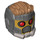 LEGO Gris oscuro perla Star-Lord Casco espacial con Rojo Pupils y Pelo (17468)