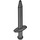 LEGO Pearl Dark Gray Sword with Pointed Tip with Thick Crossguard (18031)