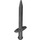 LEGO Pearl Dark Gray Sword with Pointed Tip with Thick Crossguard (18031)