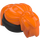 LEGO Pearl Dark Gray Tiara and Orange Hair with Bangs and Ponytail (35685)