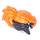 LEGO Perle dunkelgrau Tiara und Orange Haar mit Bangs und Pferdeschwanz (35685)
