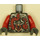 LEGO Gris oscuro perla Torso Ninjago Metallic Plateado Armadura (973)