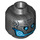 LEGO Pearl Dark Gray Ultron Minifigure Head (Recessed Solid Stud) (3626 / 20771)